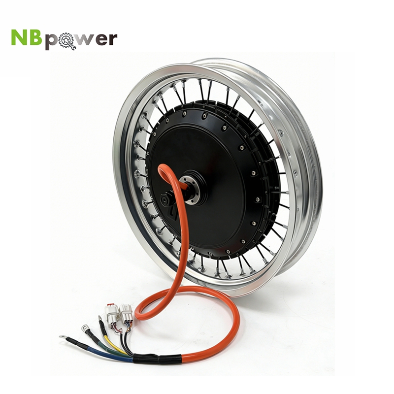 Qs Motor 273 8000W Hub Motor - カラフルな17x3.0 NBpower/QS V3 273 40H バイク用48-96V