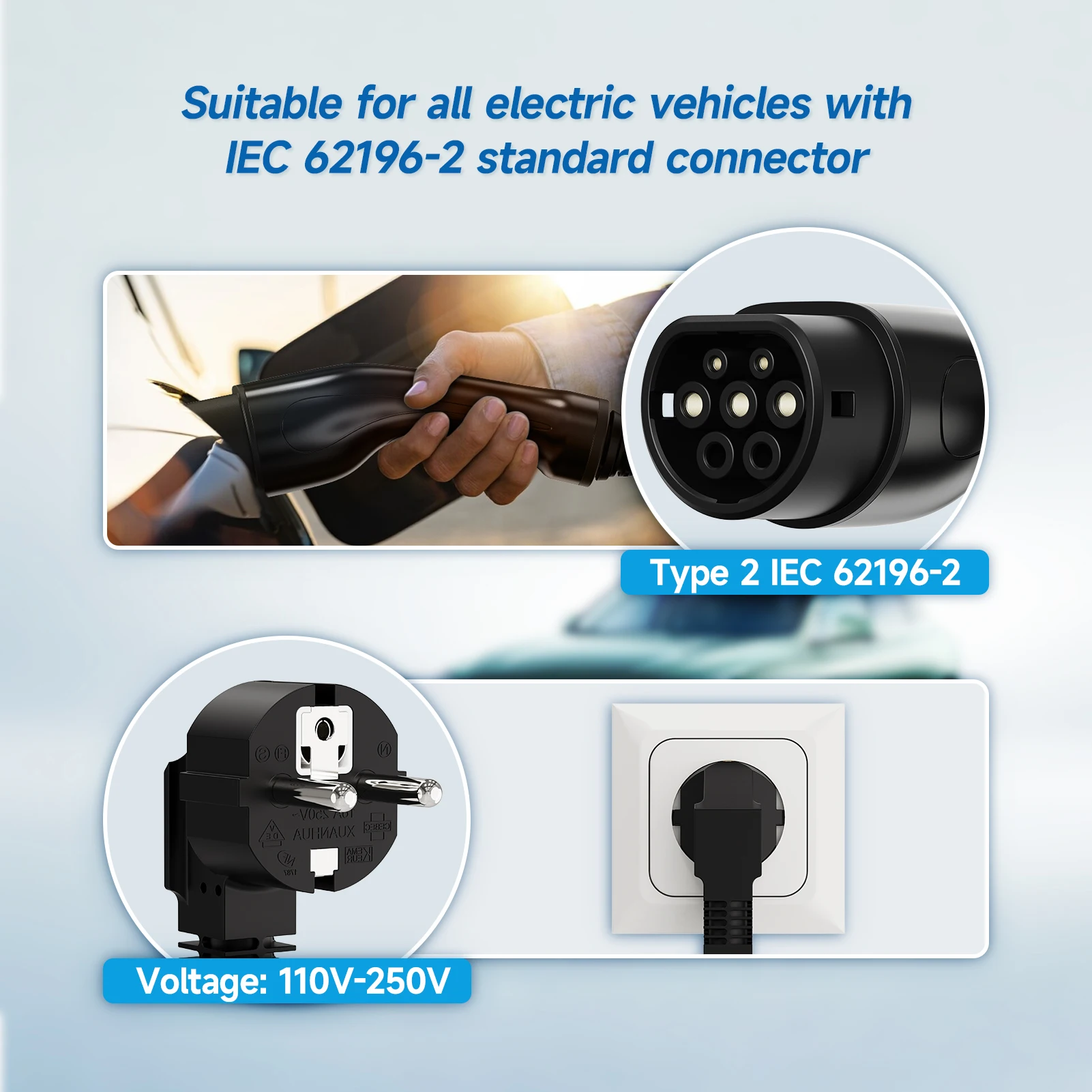 Puppyfc 3.6KW/7KW/11KW ポータブルEV - Type 2 Portable Ev Charger 11Kw Cee のレビューと価格